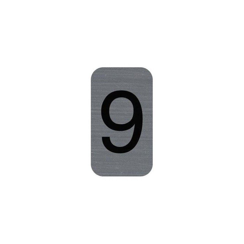 EXA - Adhesive Sign Aluminium Effect Number: 9