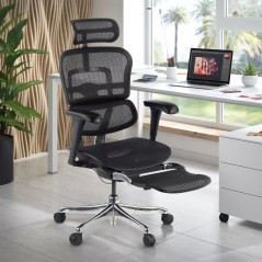 MTI - Leg Rest Black Adaptable Ergohuman Chair