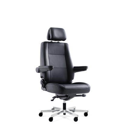 HEAVY Chair +200KG Leather Black