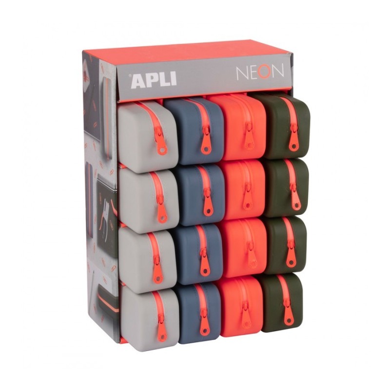 APLI - Neon Pencil Case Rectangle