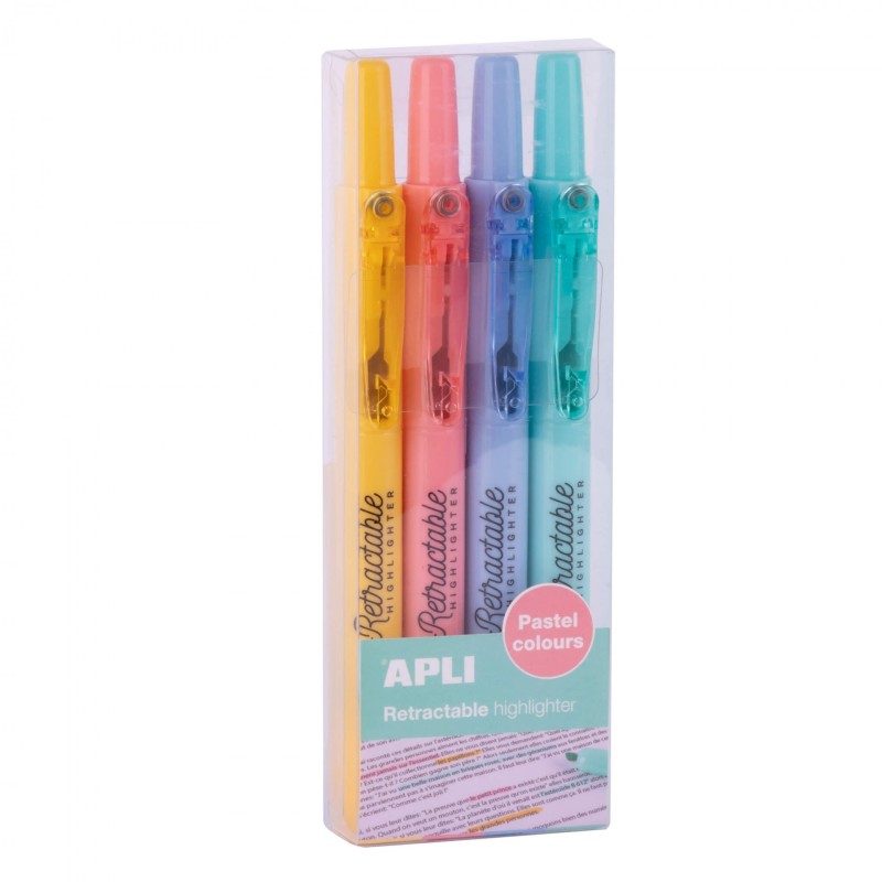 APLI - Highlighter Pastel Color x4