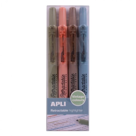 APLI HIGHLIGHTER CLICKER VINTAGE X4