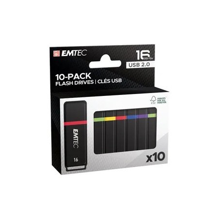 EMTEC PEN DRIVE 16GB PACK OF 10