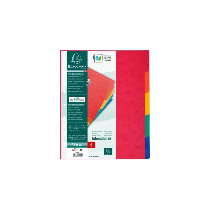 Exa - Dividers 5 Parts MAXI Cardboard