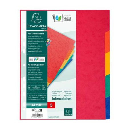 Exa - Dividers 5 Parts MAXI Cardboard