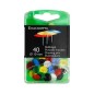 Exa - Push Pins Flat Head Assorted Color