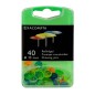 Exa - Push Pins Flat Head Clear Assorted Color