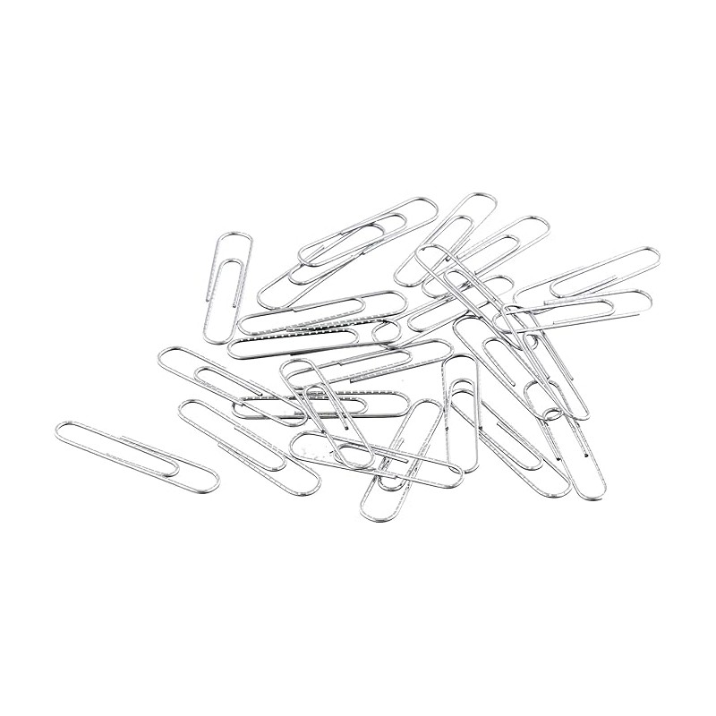 WDY - Paperclips 30mm Rounded Silver  x100