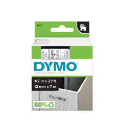 DYMO -Labelling Tape COMPATIBLE Black on Clear 12mm