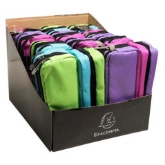 EXA - Pencil Case COLOR 3 ZIip Pink or Blue