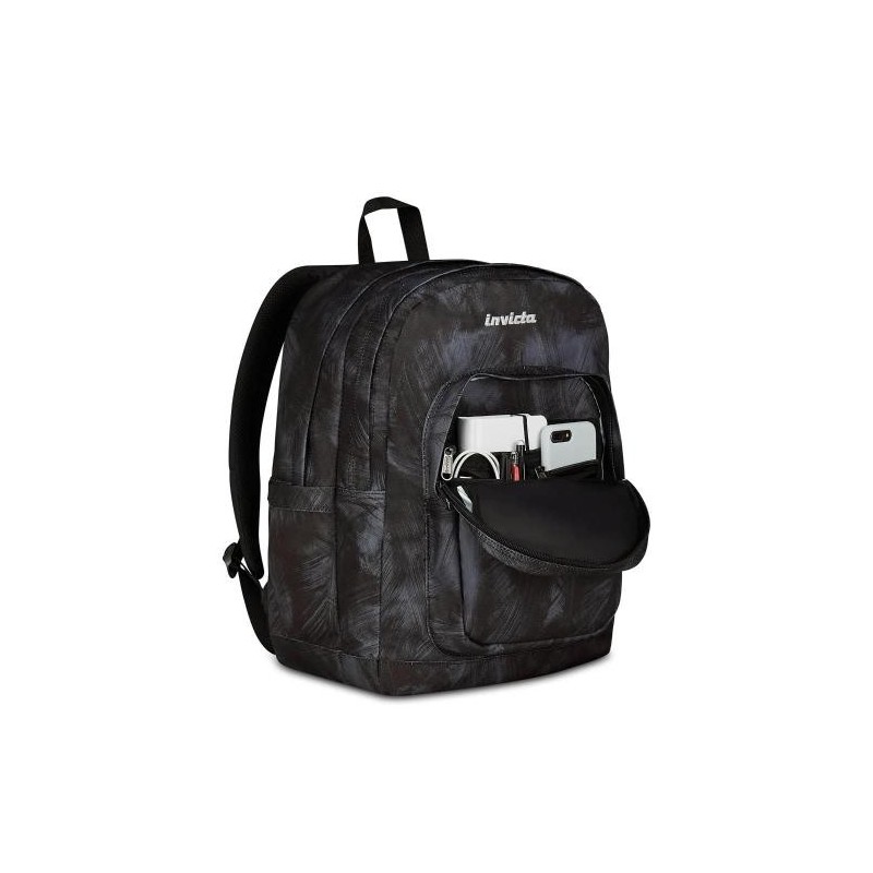 INVICTA - Backpack JELEK Brushed Black 2 Comp-