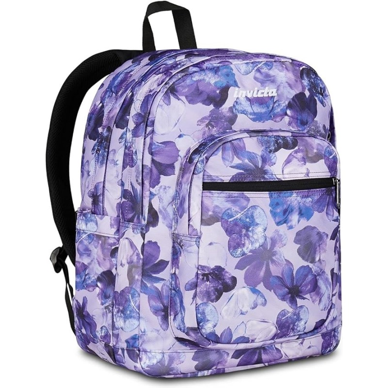 INVICTA - Backpack JELEK Lily Flowers Lilac 2 Comp-