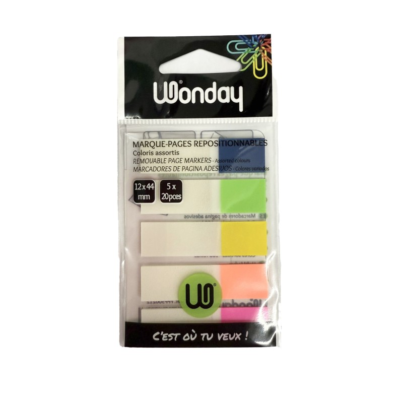 Jpc Page Markers Fluo/Transp 12X44