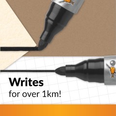 BIC - 2000 Permanent Marker BULLET Black x12