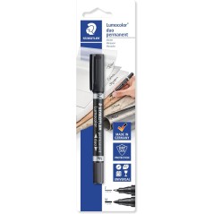 Staedtler - Duo Permanent Market Black x10