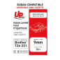 Uprint - Compatible Labelling Tape Black On White 9mm