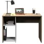 Home office desk -White and oak-effect finish with 1 storage section - 120x75x50 cm