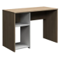 Home office desk -White and oak-effect finish with 1 storage section - 120x75x50 cm