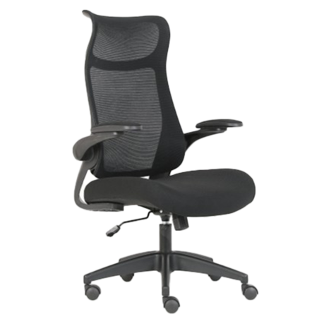 Ergonomic Office chair AERO – adjustable armrests – integrated headrest – black