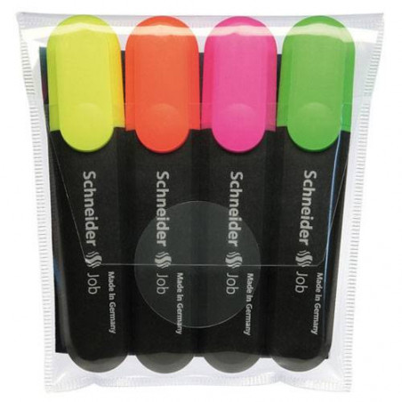 Schneider Pen Job marker Green, Orange, Pink, Yellow 4 pc(s)