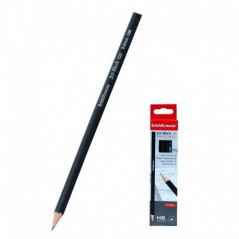 Hb Graphite Pencil Jet Black By 12