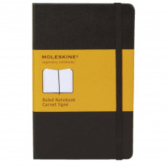Moleskine Classic Pocket - Hard Notebook, 90 x 140 mm - BLACK - Ruled