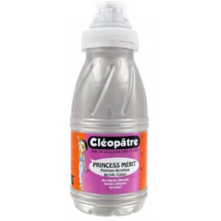 Cleopatre acrylic paint 250ml silver