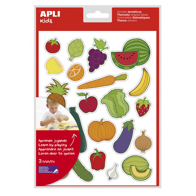 Apli - Removable Theme Gums Fruits & Vegetables