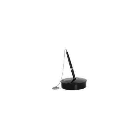 Reception Pen Desk Set on Chain with Stand- Black Counter Pen
