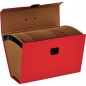 BANKERS - Expanding Case With Handle 19 Compartments, Red