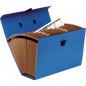 BANKERS - Expanding Case With Handle 19 Compartments, Blue