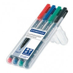 Pack X4 Permanent Marker Ass Color 0.6Mm