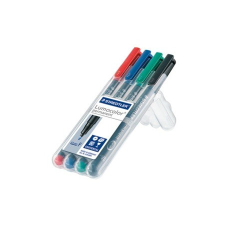 Pack X4 Permanent Marker Ass Color 0.6Mm