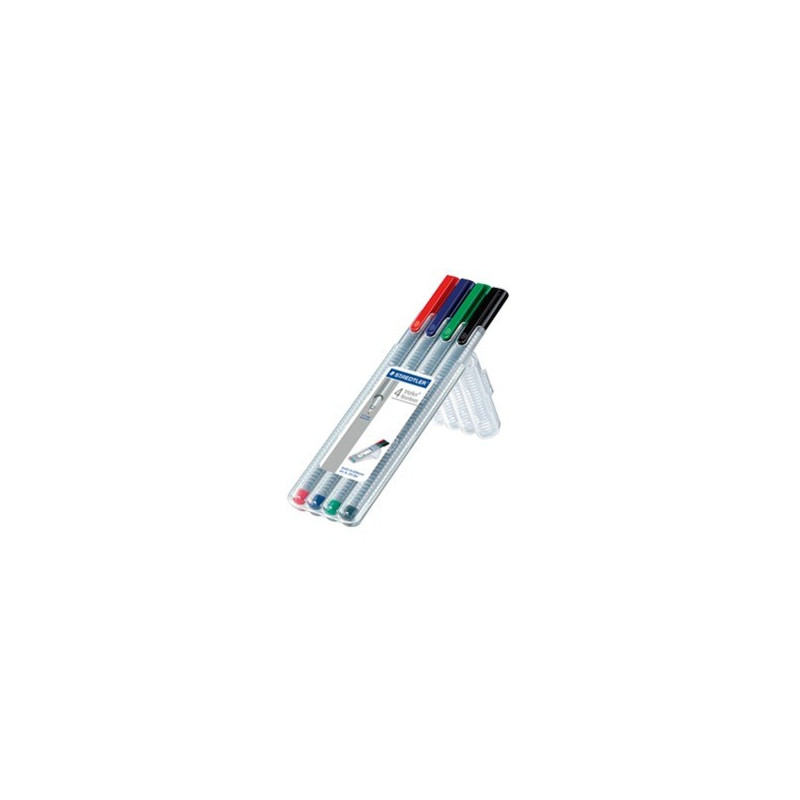 STAEDTLER triplus 334 - Fineliner, black, red, blue, green