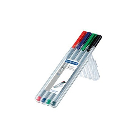 STAEDTLER triplus 334 - Fineliner, black, red, blue, green