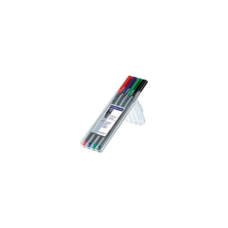 Staedtler Triplus Roller 0.4Mm x4 Black, Blue, Green, Red