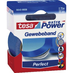 Tesa extra Power Perfect - Cloth Tape 38 mm x 2.75 m - Blue