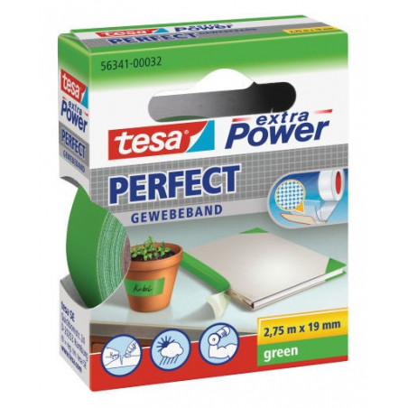 Tesa - Extra Power Perfect - Cloth Tape 19 mm x 2.75 m GREEN
