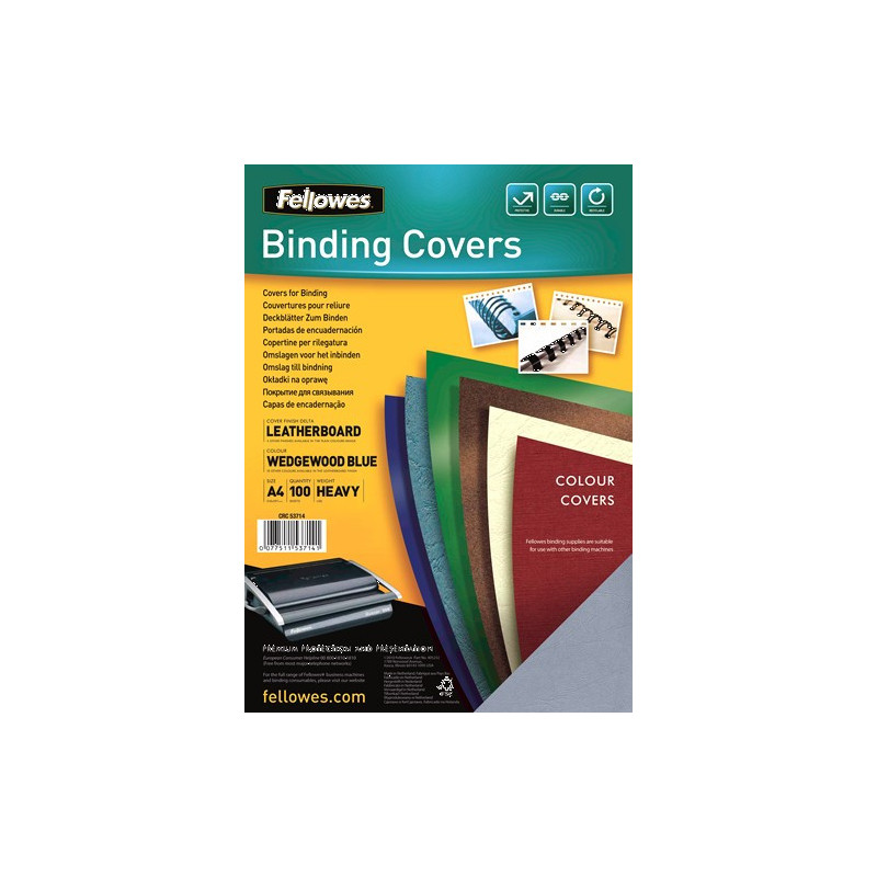 Fellowes Binding Covers A4 Wedgewood blue - Pack 100