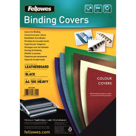 Fellowes Binding Covers A4 Black - Pack 100