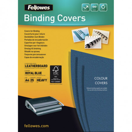 New Fellowes Black Grain Letter Size Binding Covers 25pk Free Shipping 