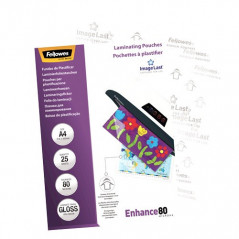 Fellowes ImageLast A4 80 Micron Laminating Pouch - 25 pack laminator pouch