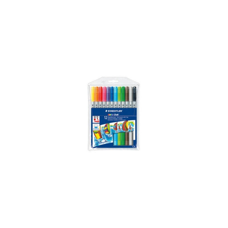 STAEDTLER Noris Club 320 - Twin-tip fibre-tip pen, assorted colours
