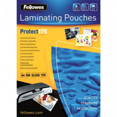 Fellowes A4 Glossy 175 Micron Laminating Pouch - 100 pack laminator pouch