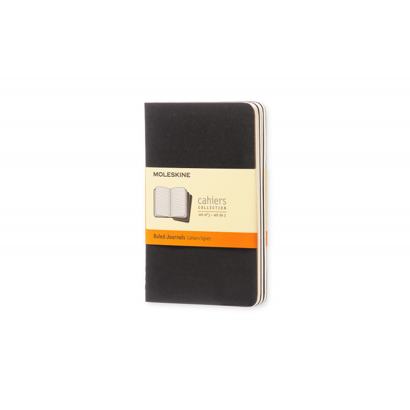 Moleskine Pocket - Cahier x3, 90 x 140 mm BLACK