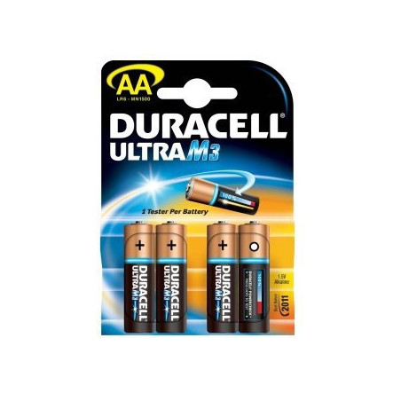 Duracell LR6 MX1500 Ultra Power AA Batteries, Pack of 4