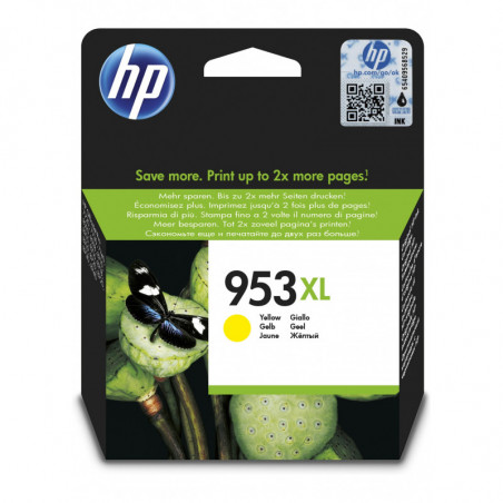 HP 953XL High Yield Yellow Original Ink Cartridge (F6U18AE)
