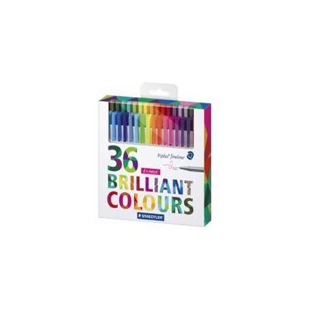 Staedtler triplus 334 fineliner Multicolour 36 pc-s-