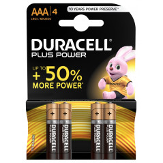 Duracell LR03 AAA 4 Pack Plus Power Batteries