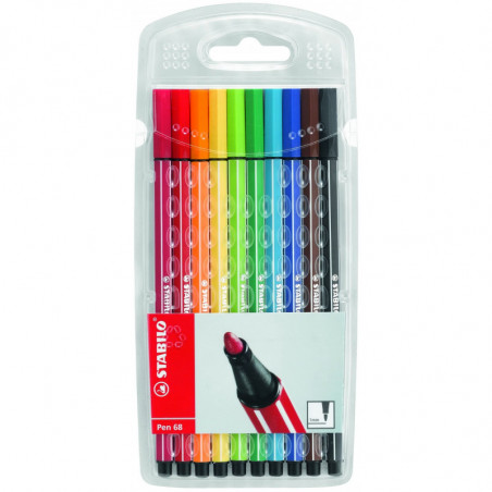 STABILO Pen 68 felt pen Multicolour Pack of 10